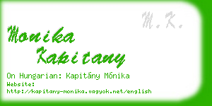 monika kapitany business card