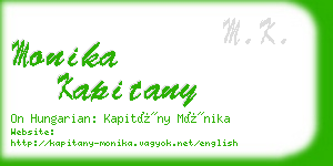 monika kapitany business card